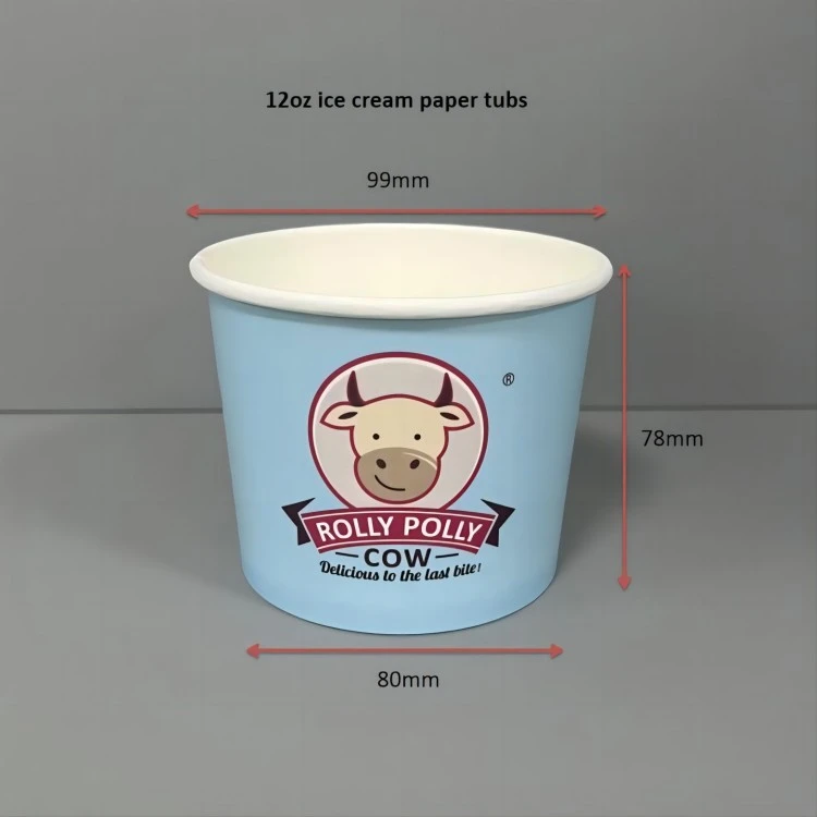 12oz ice cream paper tub